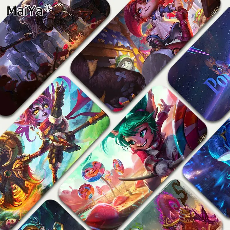 

Противоскользящий коврик для офисного стола league of legends Poppy, коврик для клавиатуры, мыши, подушка для ноутбука, Нескользящие Коврики для письм...