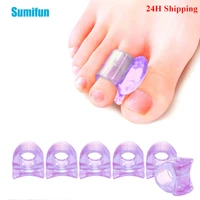 10pcs purple silicone toe separator bunion guard finger foot orthopedic hallux valgus correction pedicure pad foot care tools