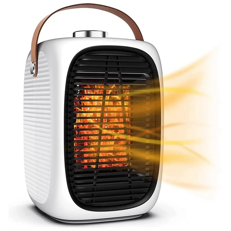 

1 Piece Energy Saving Quiet 800 W / 1300 W Two Power Levels Energy Saving Ceramic Fan Heater For Living Room EU Plug White
