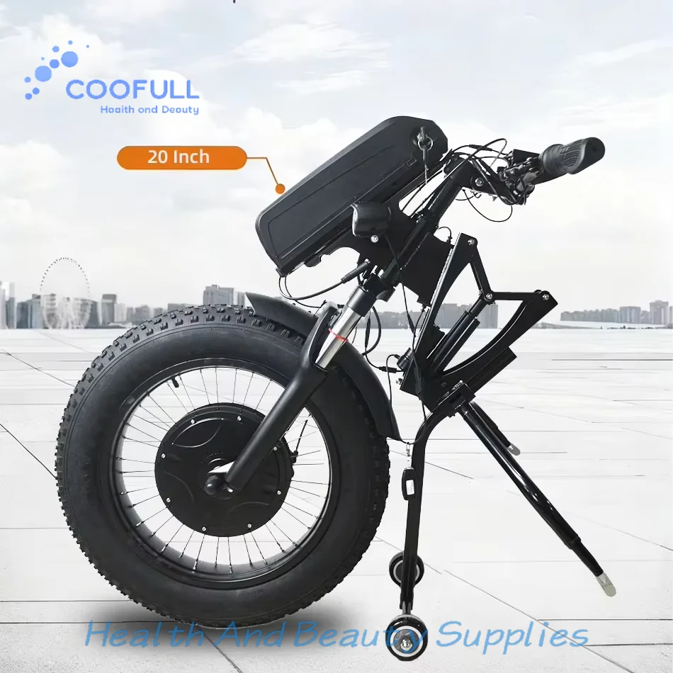 Фото Прямые поставки от Coofull: Электрическое приспособление для инвалидной коляски мощностью 1200 Вт, 48 В, 15 Ач, с 20-дюймовыми широкими шинами и моторизованным приводом. №1