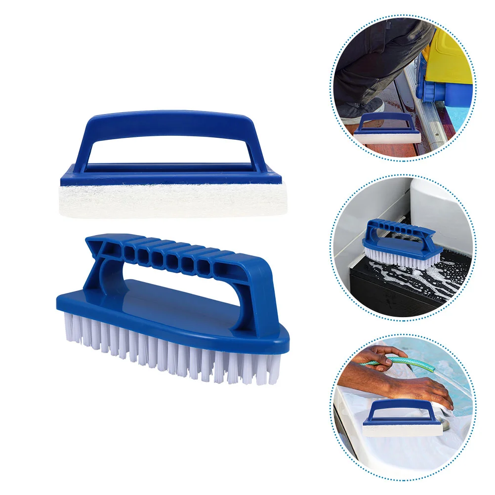 

2 Pcs Swimming Pool Cleaning Brush Multitools Window Scrub Sponges Ceramic Tile Ground Plastic Handheld Door Window Brush
