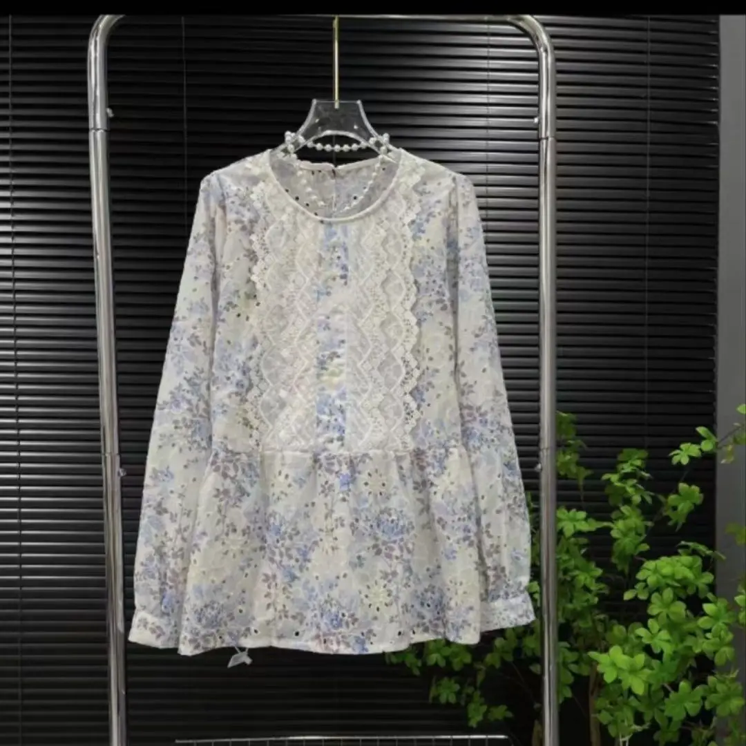 Женская свободная рубашка с вышивкой Свободный пуловер оверсайз разными цветами