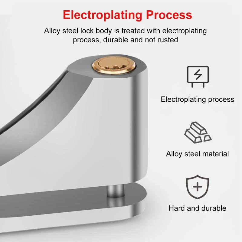 Универсальный замок для мотоцикла NarzrIe из нержавеющей стали портативный с