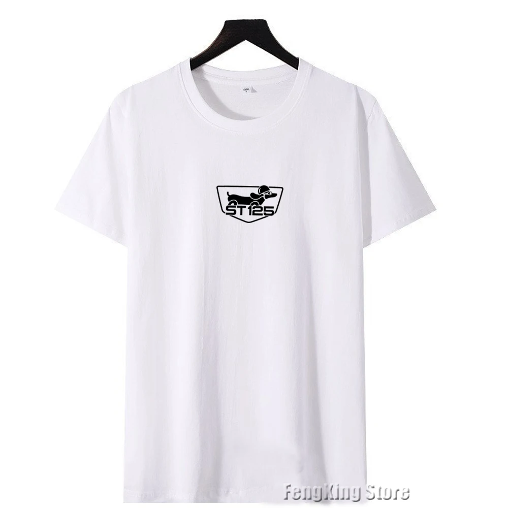 

For HONDA DAX125 ST125 New Combed Cotton Short Sleeve T-shirt Men's Round Neck Printed Logo T-shirt