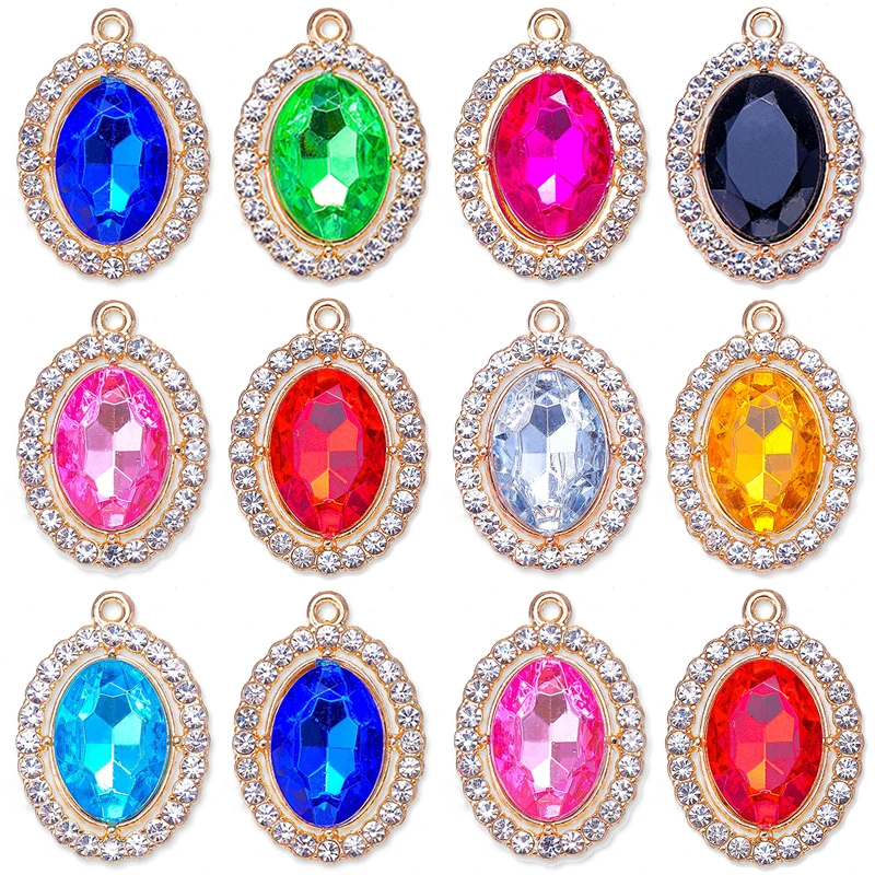

10Pcs Luxury Shiny Crystal Necklace Charm for Women's Bracelet Necklace Party Gift Handmade Jewelry Making Supplies Wholesale