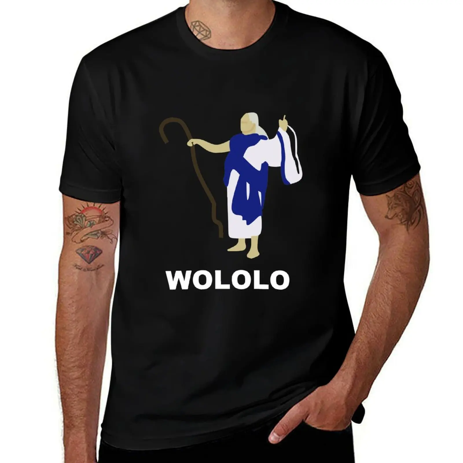 Фото Футболка Wololo (синяя) для бега и занятий в спортзале, спортивная футболка с короткими рукавами №1