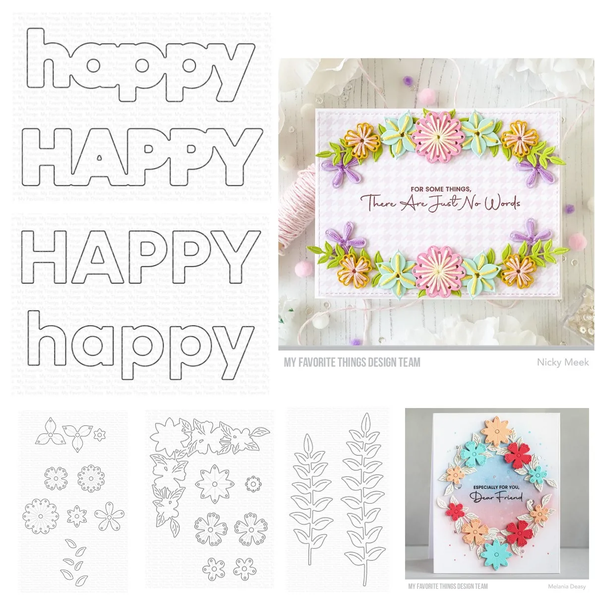 

Happy Floral Leaves Letter Metal Cutting Dies for Decorating Scrapbook Diy Paper Card Album Mould Embossing Craft 2023 Arrivals