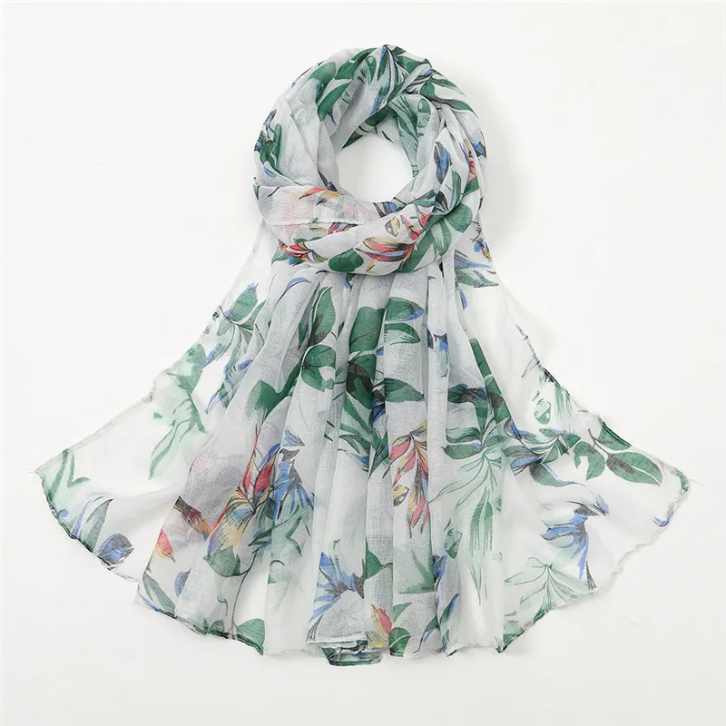 

2022 Модный женский фирменный вискозный шарф Роскошные листья Цветочная Вуаль Хиджаб шали и палантины из пашмины женские шарфы 180*80 см