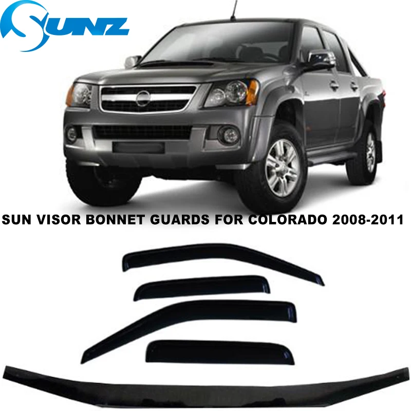 

Bonnet Protector + Window Visor For Holden Colorado RC 2008 2009 2010 2011 Bonnet Protector Tinted Guards & Weathershileds SUNZ