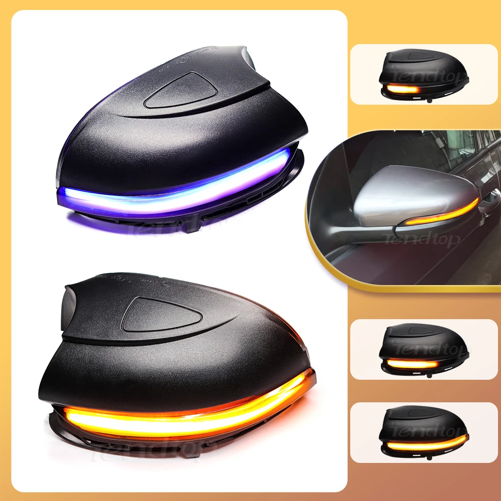 

2pcs For VW Volkswagen Golf 6 MK6 GTI R20 2008-2014 Turn Signal LED Dynamic Side Mirror Flashing Indicator Light Sequentially
