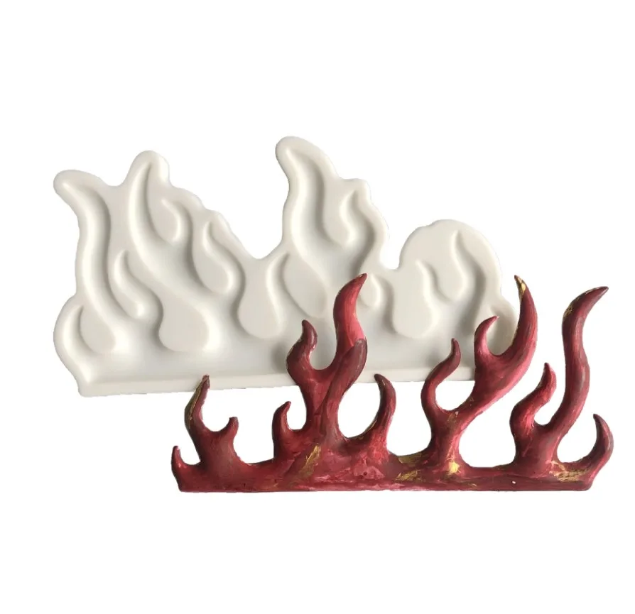 

Fire Flame Shape Silicone Mold Fondant Mousse Cake Decoration Baking Chocolate Cookie Making Mold Aromatherapy Plaster Clay Mold