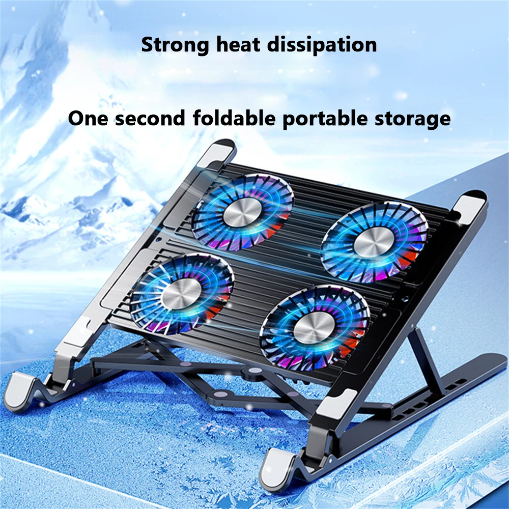 

High Speed Air Cooling Notebook Holder Fall Resistance Pc Plastic Silicone Laptop Support Stability Large Area Fan Tablet Rack