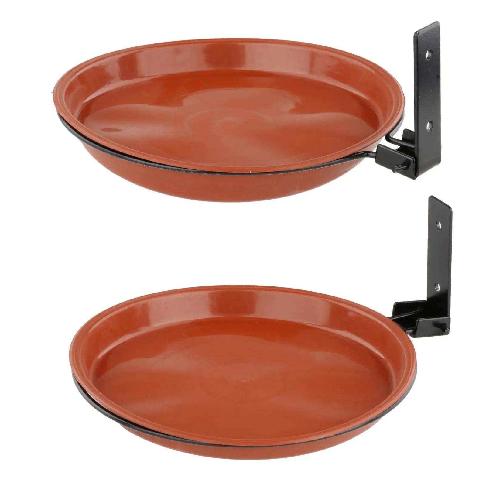 

2 Bird Trays Tree Mounted Trays with Depth of 1.9'' and 1.4'' with 4 Metal Screws, 4 Expansion Screws 21cm Diameter 90° Foldable