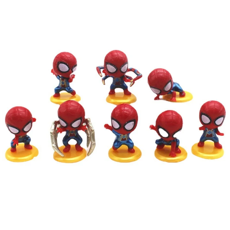 

Marvel Legends Avengers Spiderman Figure No Way Home Action Figures Iron Spider 4-5CM Movie Model Collection Toys For Children