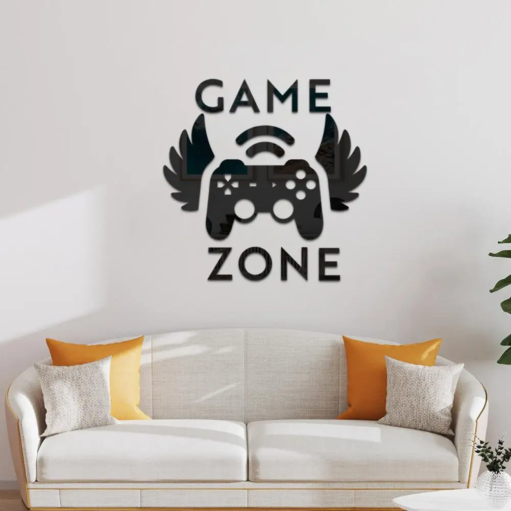 

Creative Gamepad Sticker Smooth Edge Removable Acrylic Gamepad High Gloss Wall Decal Long-lasting Wall Sticker Bedroom Supply