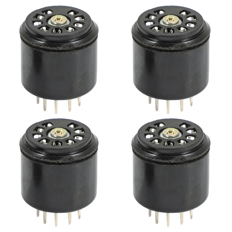 

4X 9Pin Bakelite Vacuum Tube Socket Saver Base For 12AX7 12AU7 ECC82 ECC83 Amps, 4 Pcs
