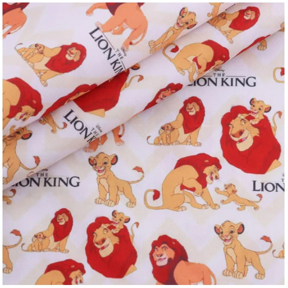 Cartoon Disney Lion King Toy Story Polyester Cotton Fabric For Sewing Dress Clothes Patchwork DIY Needlework Material