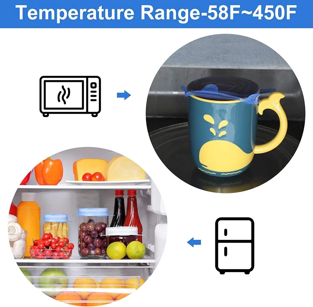 Купить Упаковка из 20 силиконовых Растягивающихся крышек для банок, многоразовые чудесные крышки, пищевые контейнеры для банок, маленькие миски дл... Цена Упаковка из 20 силиконовых Растягивающихся крышек для банок, многоразовые чудесные крышки, пищевые контейнеры для банок, маленькие миски дл...