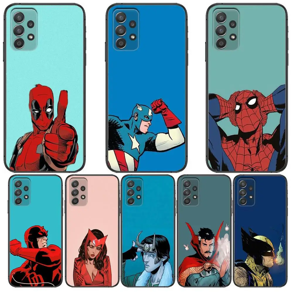 

Marvel Popular wallpapers Phone Case Hull For Samsung Galaxy A70 A50 A51 A71 A52 A40 A30 A31 A90 A20E 5G a20s Black Shell Art Ce