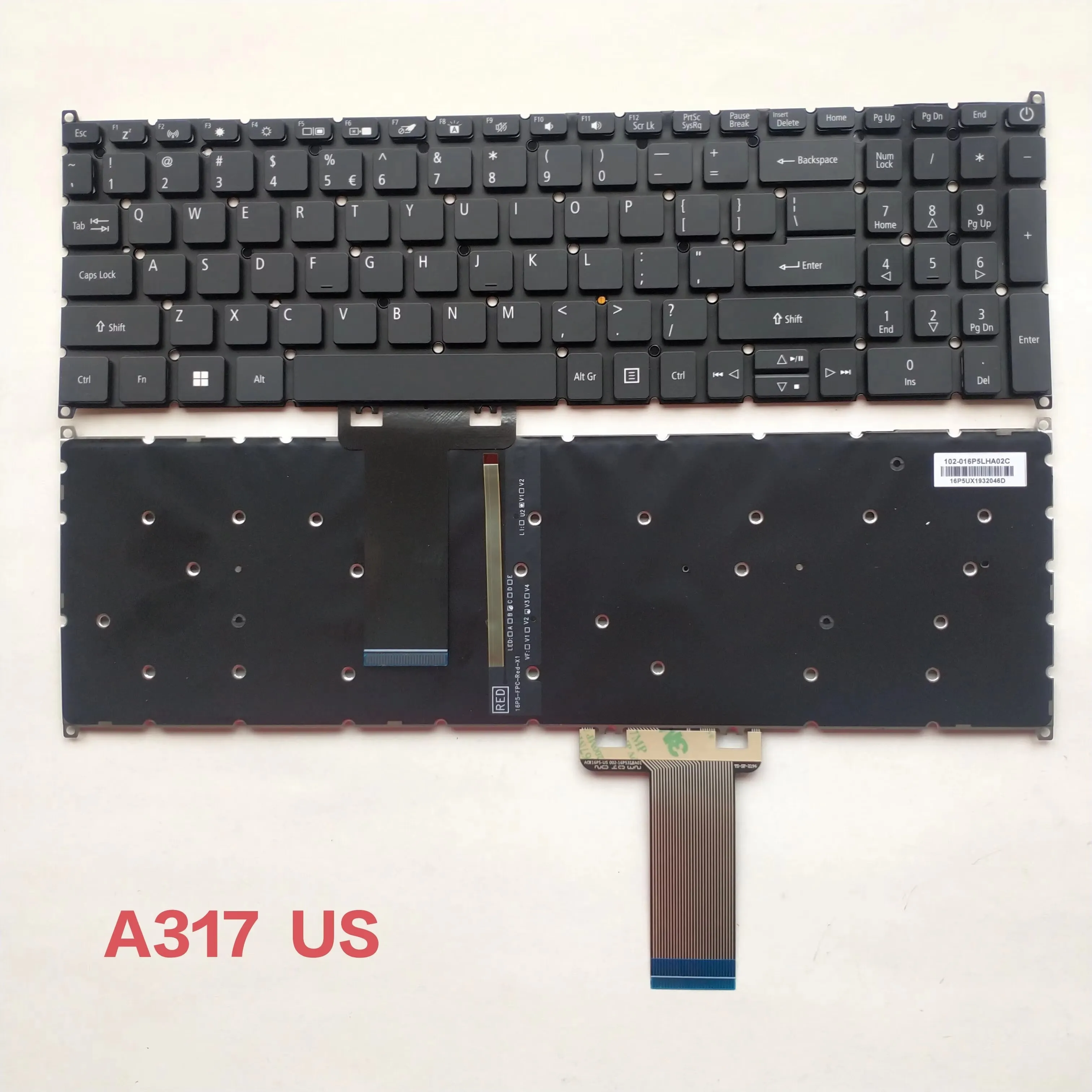 Клавиатура для Acer Aspire A317 A317-51 A317-51g A317-51K A317-33 A317-52 A715-74G A715-75 A715-75G английская
