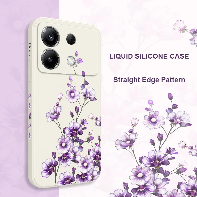 Pericallis Hybrida Phone Case For Xiaomi Poco X6 F6 M6 M5 M5S F5 X5 F4 X4 M4 F3 M3 X3 Pro 4G 5G GT Silicone Cover