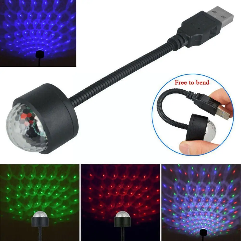 

Mini LED Starry Laser Atmosphere Ambient Projector Auto Car USB Star Decoration Interior Roof NEW Galaxy Lights Lamp Night I7C3