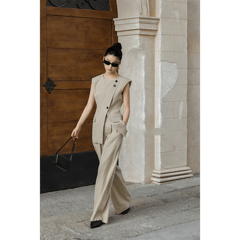 Miiiix костюм жилет женский 2024 летний модный новый предмет взрывоопасный дизайн