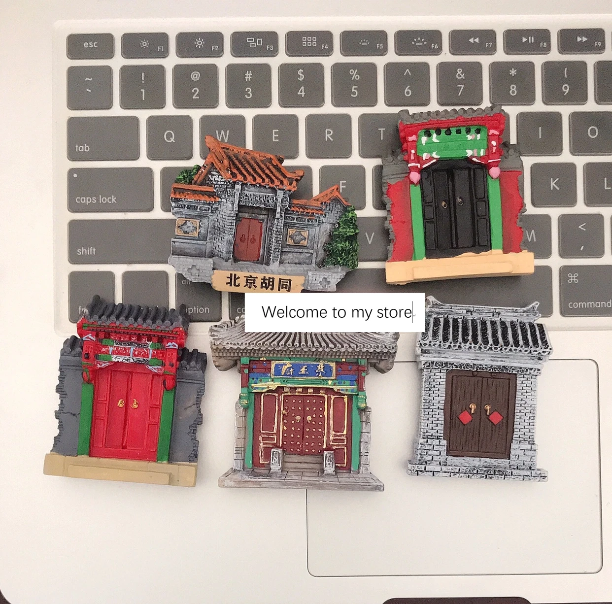 Пластмассовая наклейка на холодильник Beijing Hutong Building Siheyuan