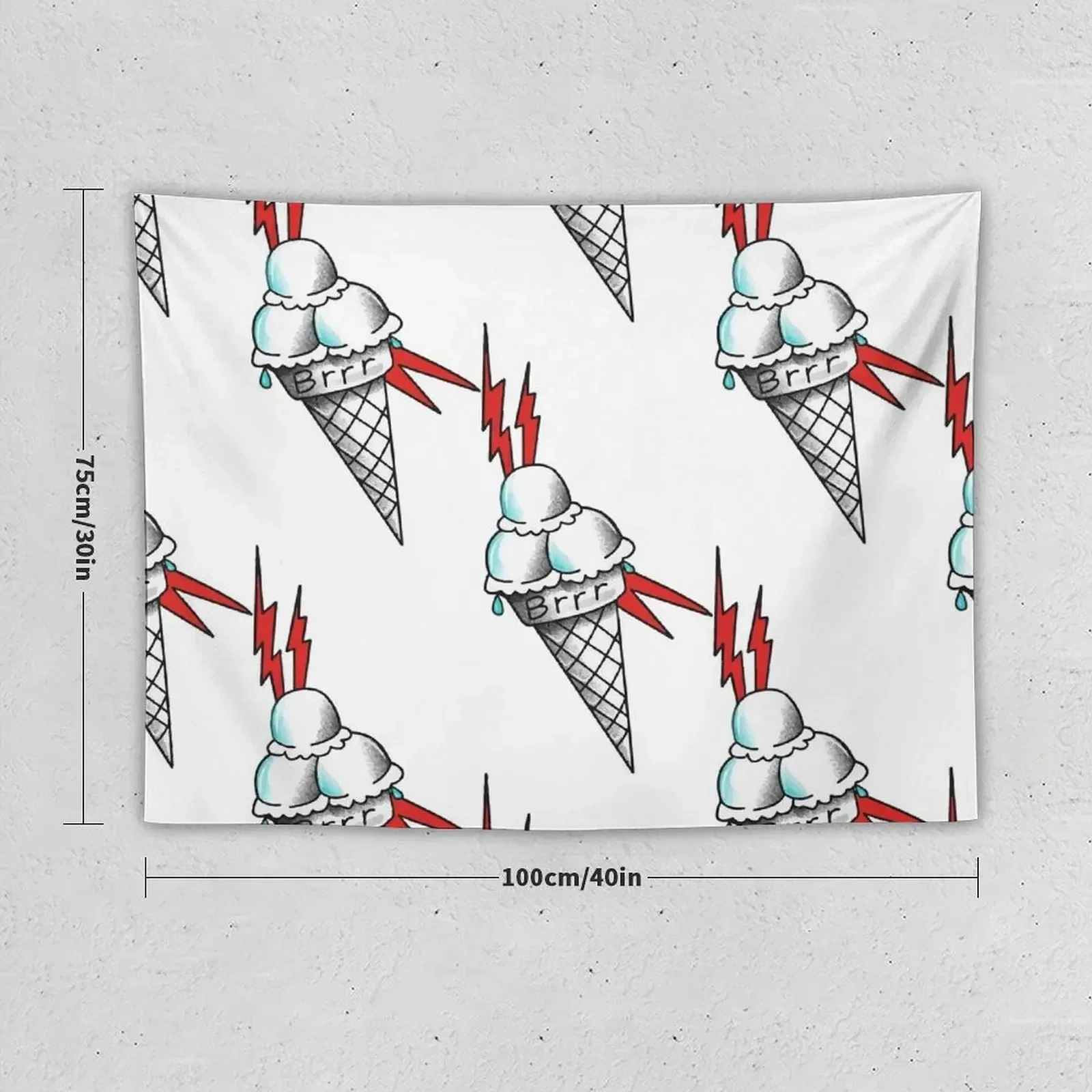 Brrr гобелен для мороженого украшение дома настенный