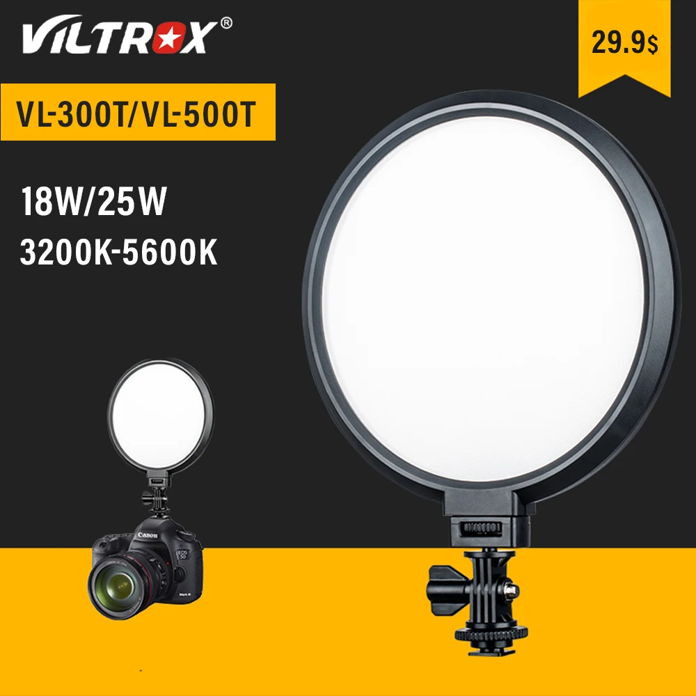 Viltrox VL-300T 18 Вт 25 Вт фотокамера светодиодный кольцо лампы светильник двухцветный ультратонкий с регулируемой яркостью для фото-и видеосъемки в студии