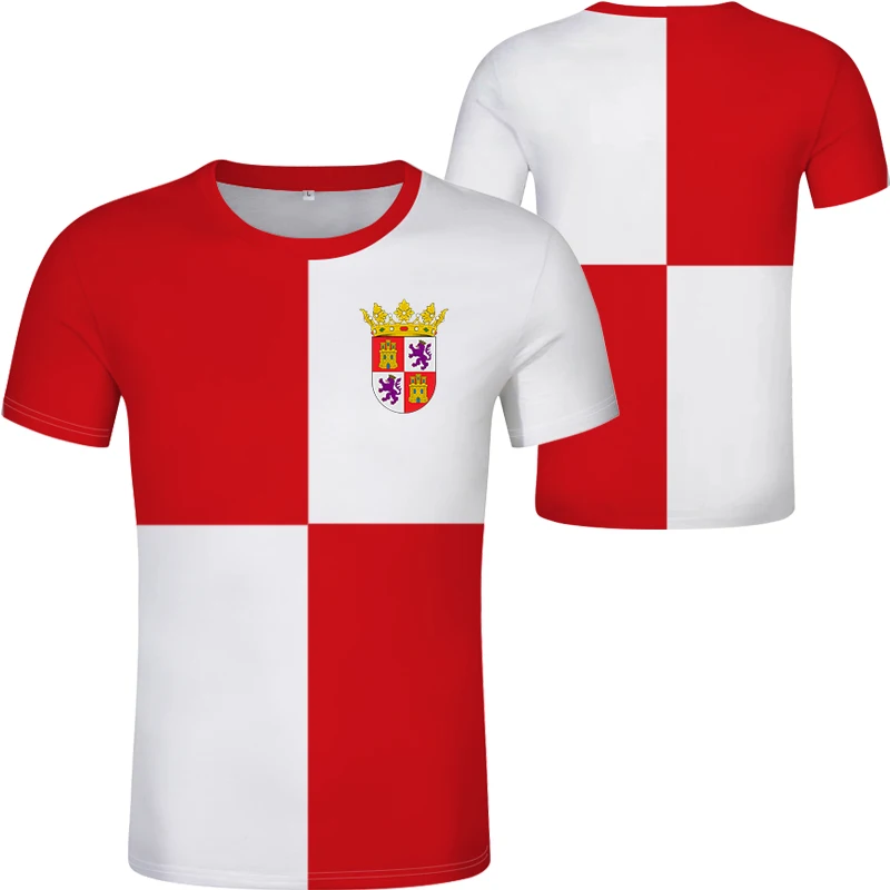 

CASTILLA Y LEON Fashion 2021 New Cool T-shirt Valladolid t-shirt Print Flag Word Salamanca Burgos Zamora Top Sports Short Sleeve