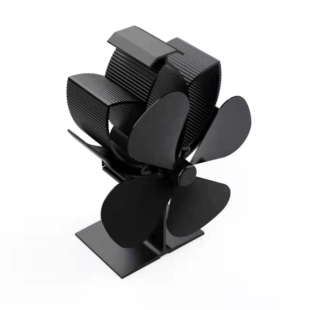 

Heat Powered Stove Fan 4 Blades Fireplace Silent Portable for Wood Log Fire Burning for Wood/Log Burner/Fireplace