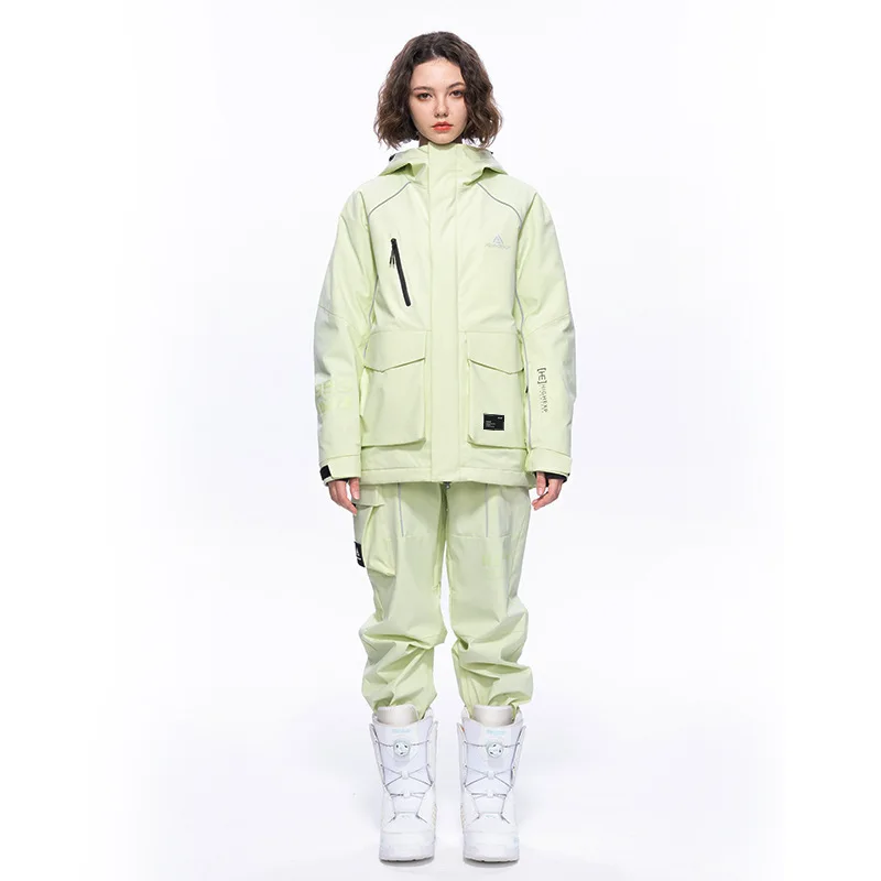 

Профессиональный лыжный костюм для мужчин и женщин, водонепроницаемый теплый однотонный лыжный костюм для одного или двух досок, женские т...