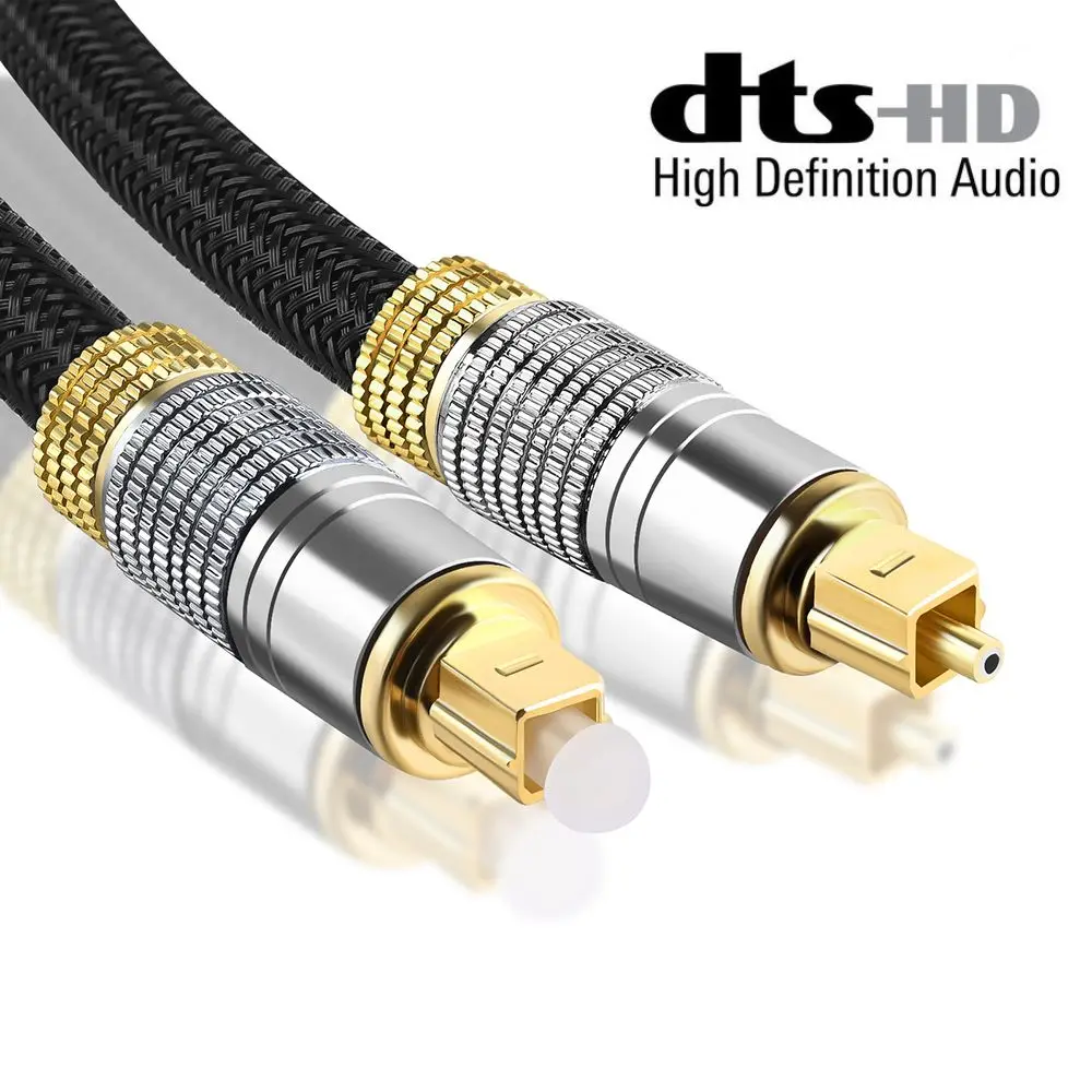 Gold-plated Dolby 7.1 Soundbar 5.1 Digital Optical Audio Cable Coaxial SPDIF Cable Toslink Fiber Cable