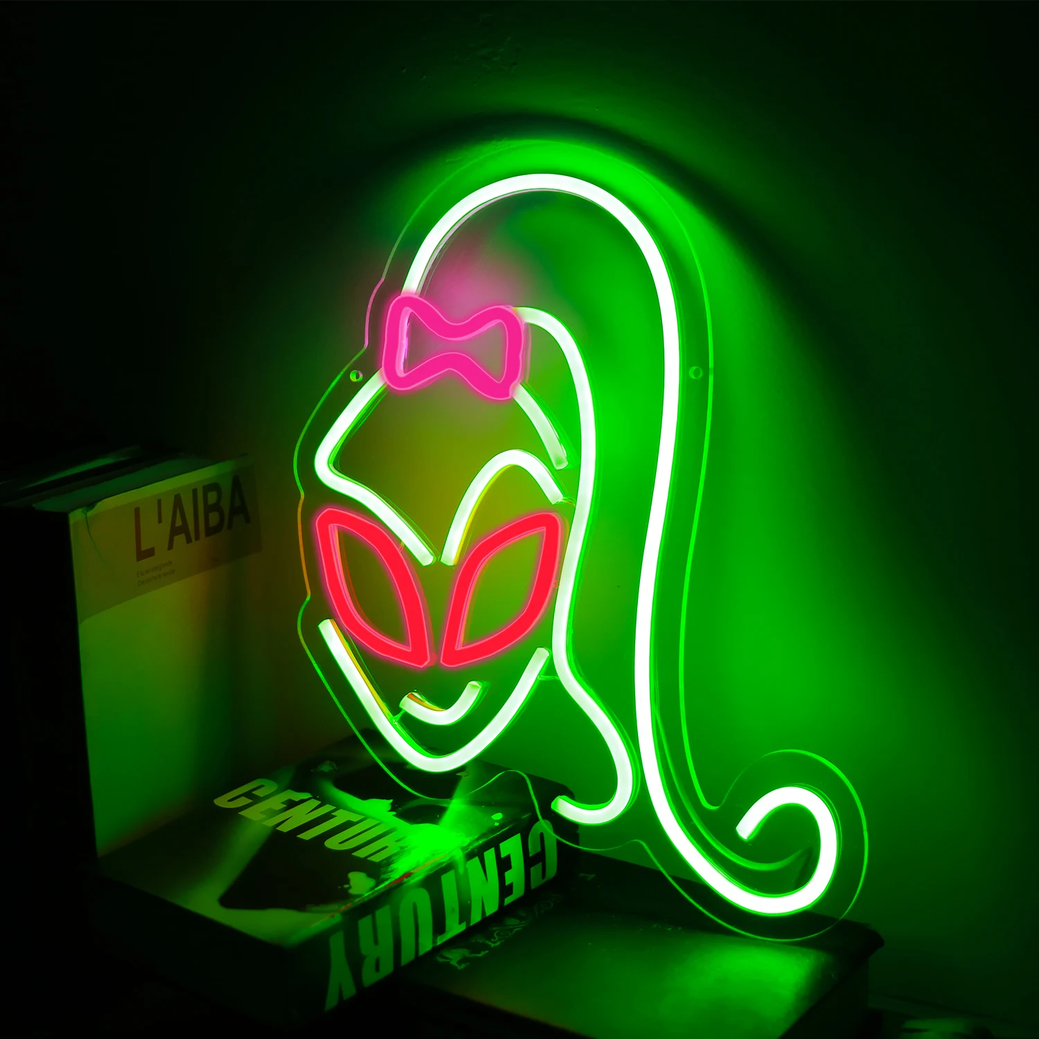 

Неоновая вывеска Alien с питанием от USB для украшения стен, неоновая фотовывеска с регулируемой яркостью для игровой комнаты, настенное искусство, аниме неоновая вывеска для спальни