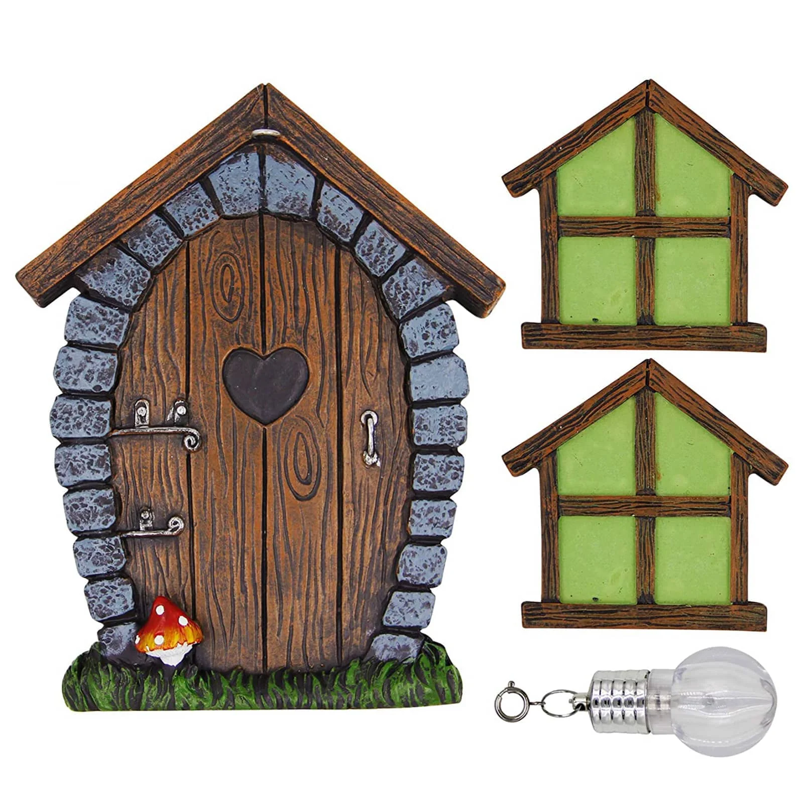 

Fairy Door For Trees Glow In Dark Fairies Door And Windows Garden Accessories Miniature Fairy Garden Decor Kit Tree Stump Decor