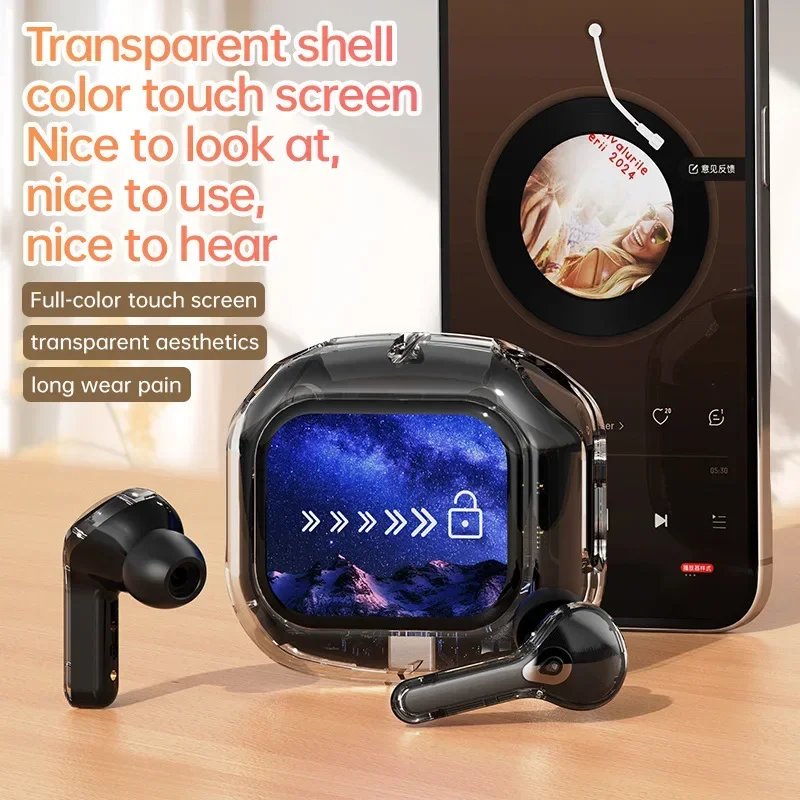 Беспроводные наушники Air Max TWS ANC Bluetooth-гарнитура со светодиодным экраном и
