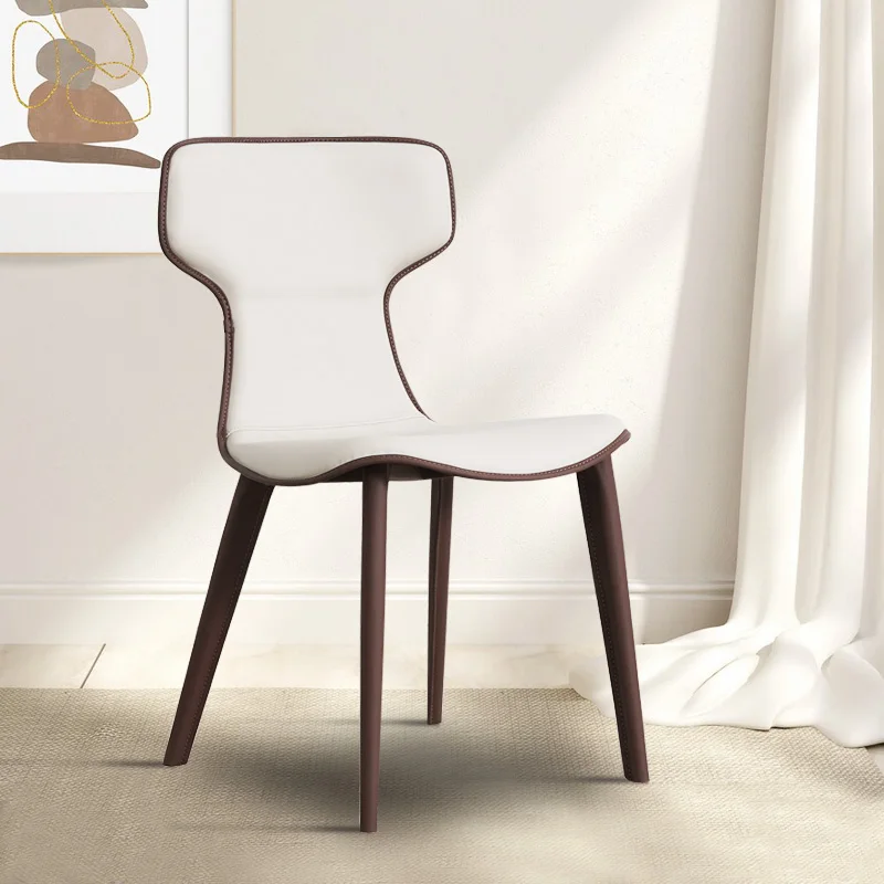 

Luxury modern saddle microfiber dining chair fashion restaurant hotel reception chair designer coffee soft bag chair