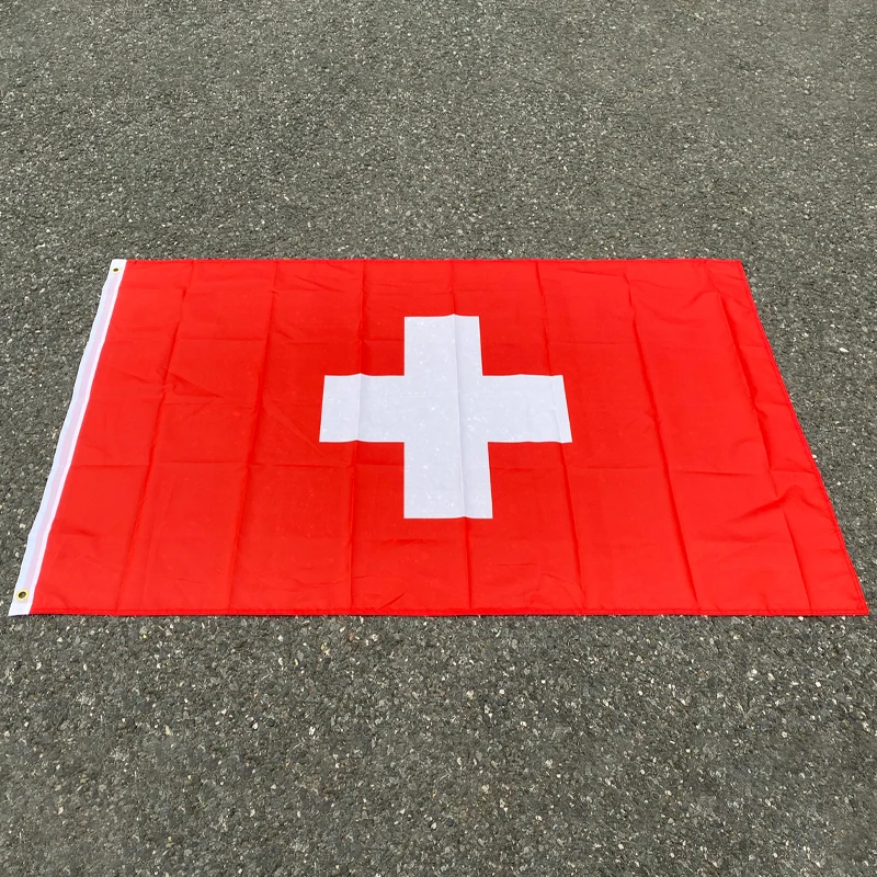 

aerlxemrbrae flag Swiss Flag NEW 100% Polyester Switzerland Flag 3x5 ft Flag