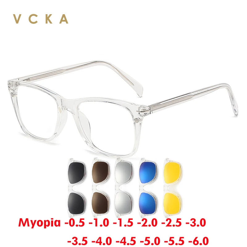 Солнцезащитные очки VCKA 6 в 1 для мужчин и женщин поляризационные оптические