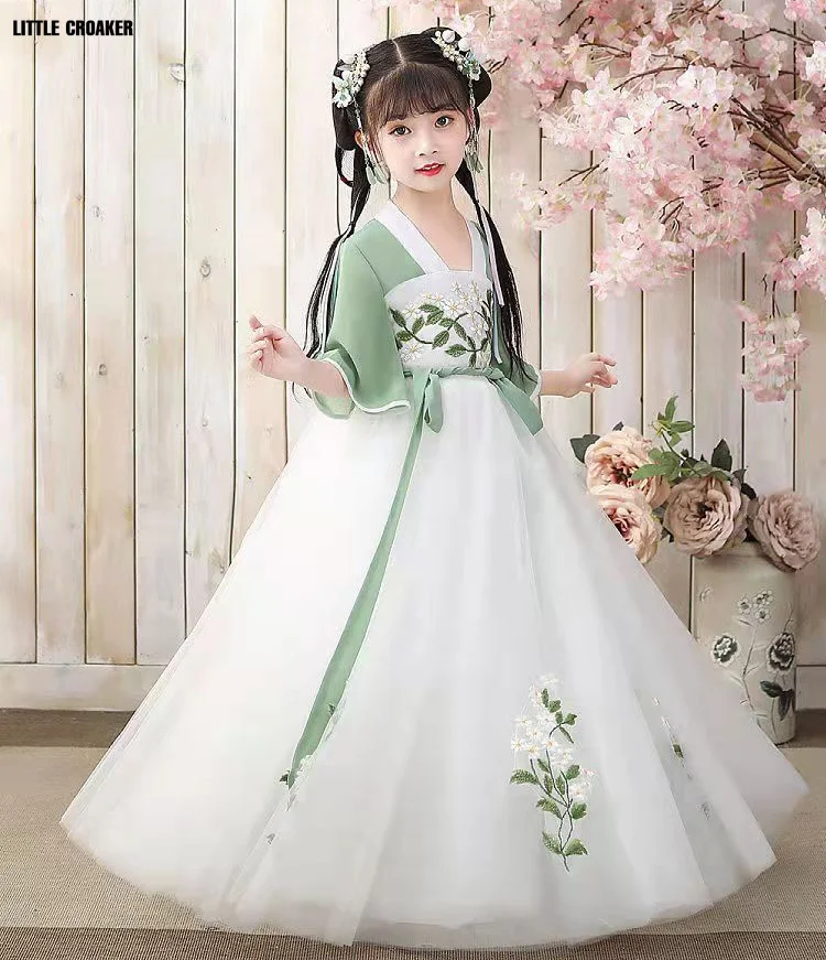 Детские костюмы для косплея Hanfu девочек шифоновый костюм принцессы Тан