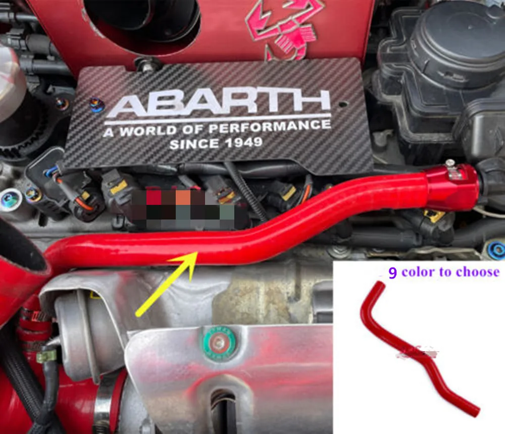 

1PC Oil Breather Treatment Vapor 3-PLY Silicone Hose For Fiat Abarth 500 / 595 / 695 / Grande Punto / Alfa Romeo MiTo