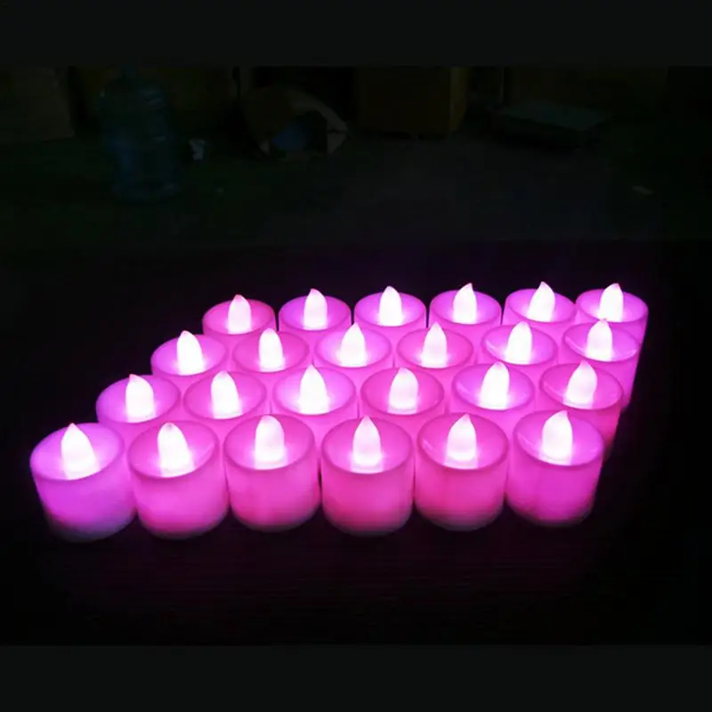 Свеча на батарейках 7 цветов