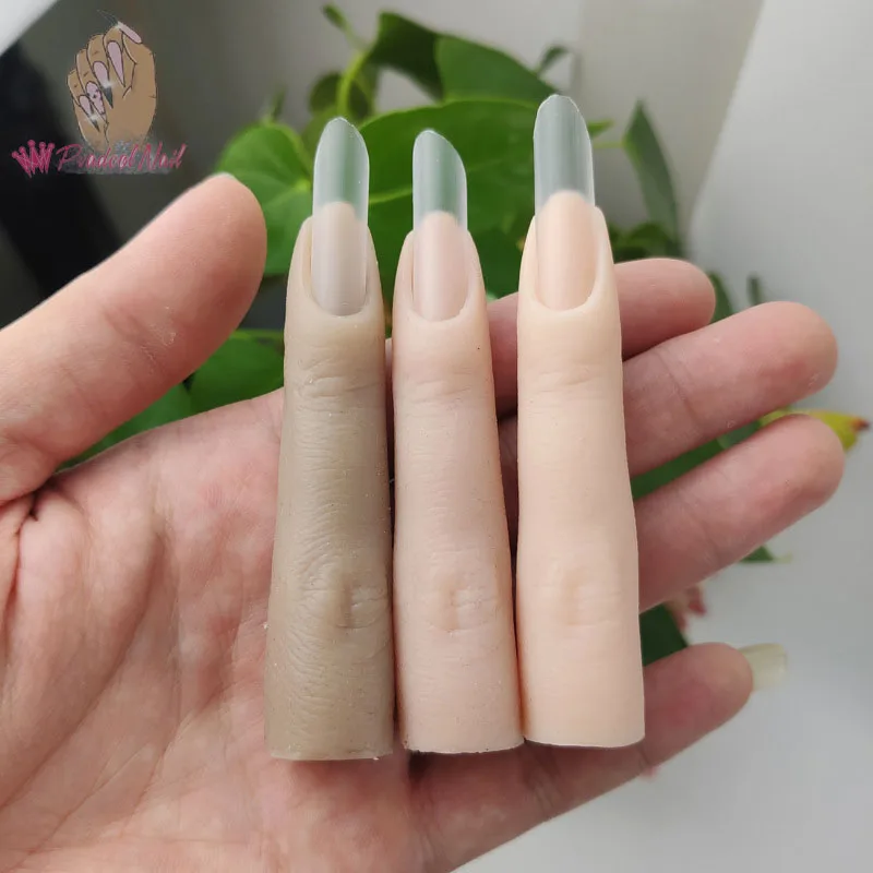 

Movable Silicone Practice Fingers Hand Model Manicure Middle Finger Salon Nail Art Display for Acrylic Nails Press Ons