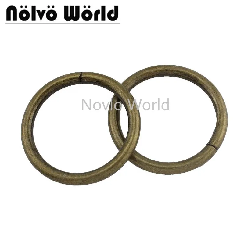 

10-50 pieces Nolvo World 39mm 1.5" Antique Bronze finished non wedled O Ring for Making Purse Bag Handbag Handle Connector