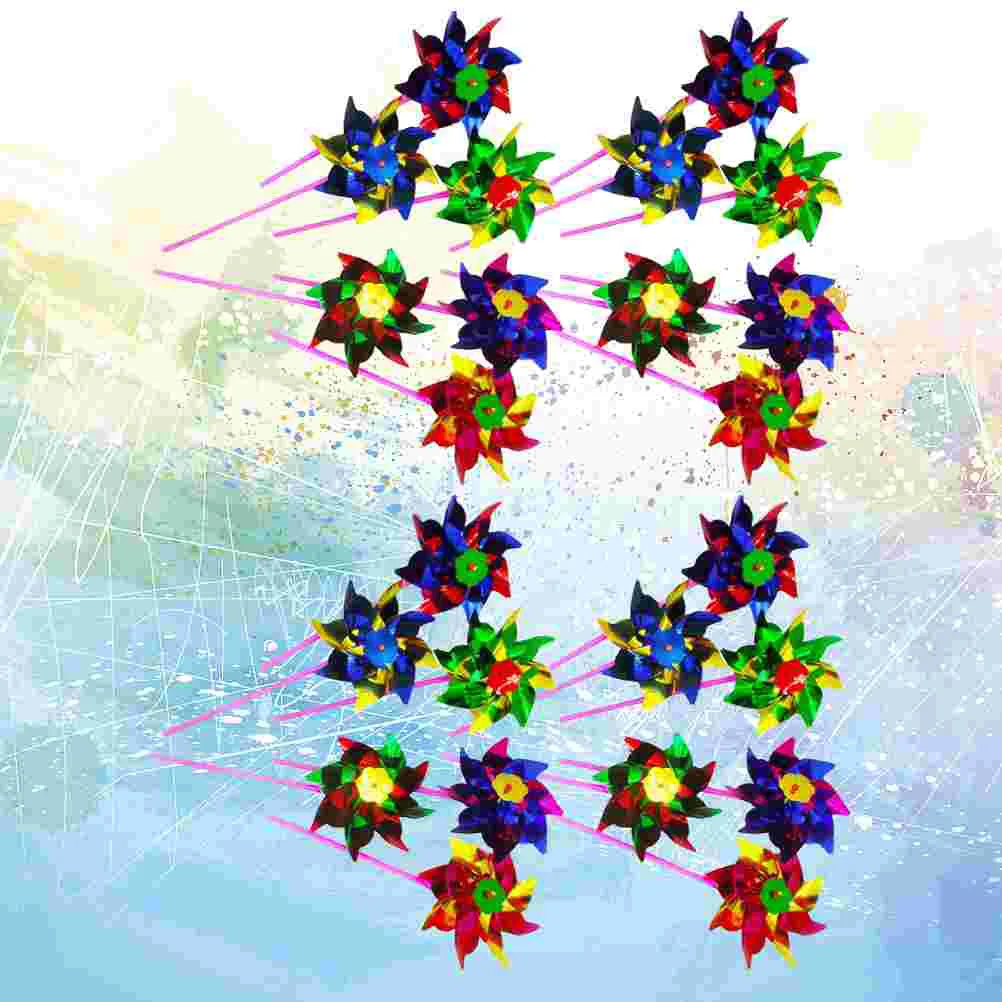

100 Pcs Creative Pinwheel Kid Outdoor Toys Flakes Funny Windmill Kids Accessories Child Playset
