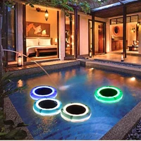 solar powered water floating light waterproof pool party night light color changing swimming lamp for outdoor decoration