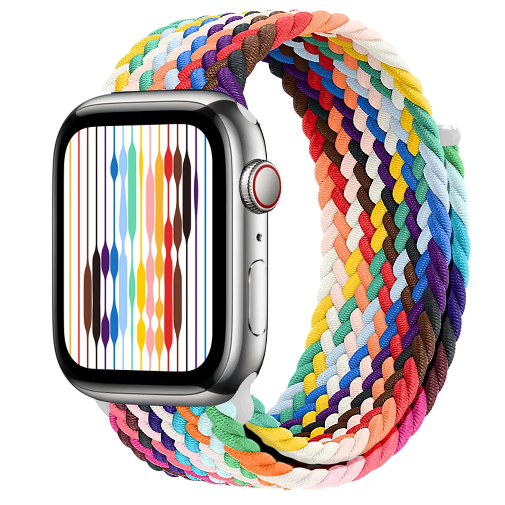 

Ремешок для Apple watch Band 44 мм 40 мм 45 мм 41 мм iWatch 42 мм 38 мм, плетеный соло-браслет, Apple watch series 7 3 5 se 6