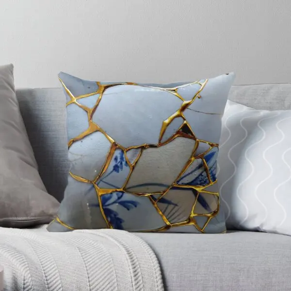 

Наволочка Kintsugi с принтом, декоративная подушка для дивана, мягкая квадратная, в комплект не входит