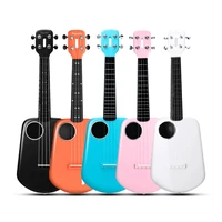 populele 2 led app control usb smart ukulele 4 strings 23 inch ukulele concert guitar abs fingerboard acoustic electric guitar